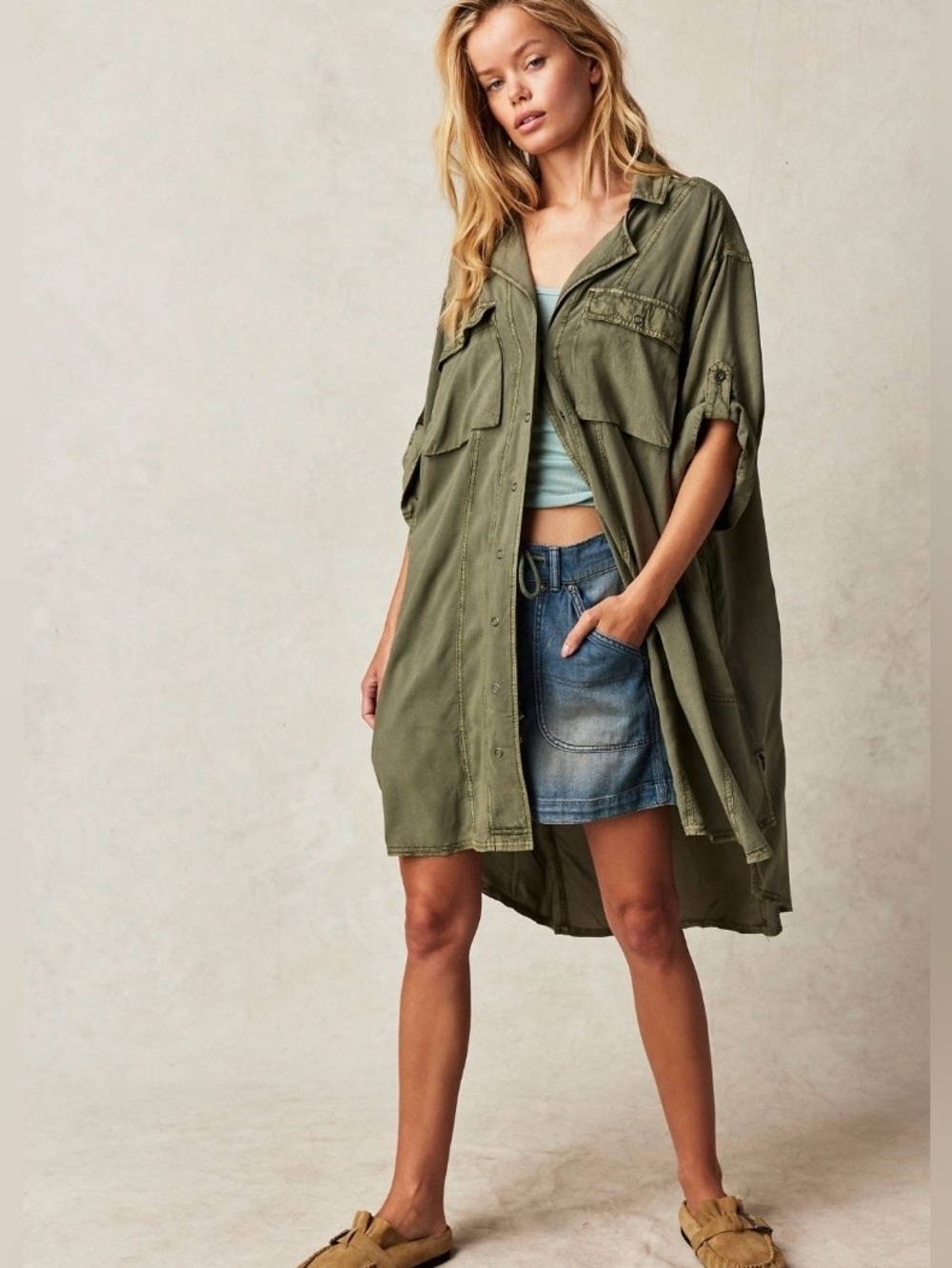 Free People We The Free Casita Utility Shirt  XS/S